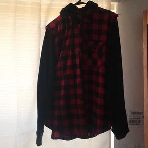 RUDE Tumblrboy Hooded Flannel